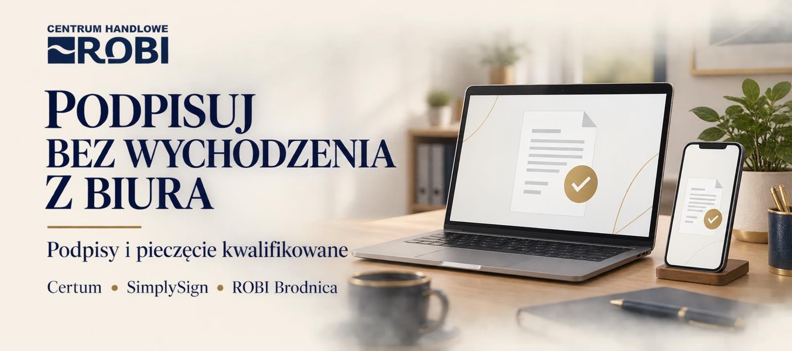 Podpis kwalifikowany w Brodnicy - Certum, SimplySign i pieczęcie w ROBI
