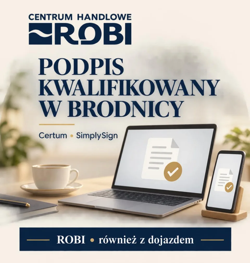 Podpis kwalifikowany w Brodnicy - Certum, SimplySign i pieczęcie w ROBI